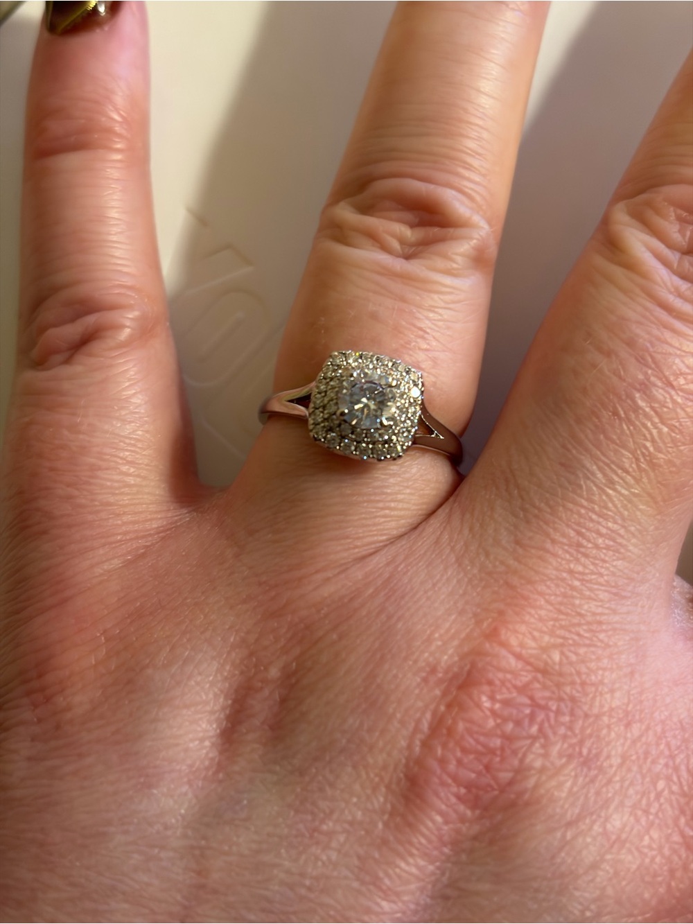 Charmed Aroma-Rhodium Plated Silver Ring W/AAA Cubic Zirconia Accents-Size 5&7